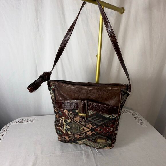 Vintage-Inspired VR Classics Tapestry Shoulder Bag | Southwestern Aztec Print | - Picture 2 of 16